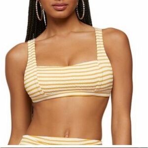 Jessica Simpson Sunshine Stripe Retro Bikini Top
NWT